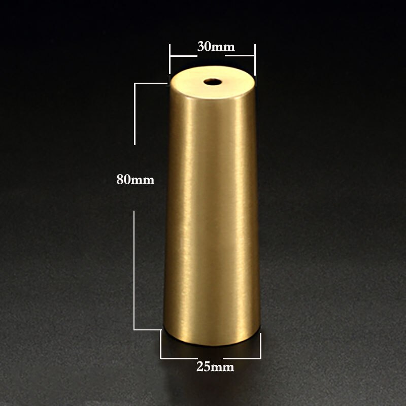 high Brass Cabinet Leg Covers Chair Cups Furniture Leg Tube Protector Table Feet Cover: D30 C25 H80