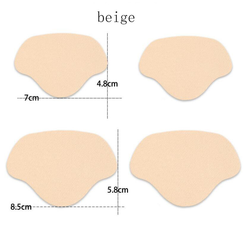 Indlægssåler til sneakers mænd hæl reparation tilskud kvinder til sko hæle indlægssåler mærkat anti-slid efter hæl stick fodpleje indlæg: Beige
