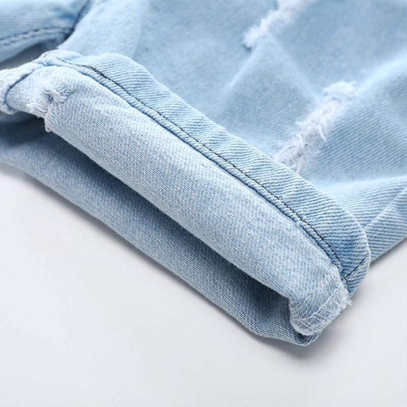 Sommer baby drenge denim shorts hul børn jeans sydkorea stil dreng casual cowboy shorts barn 2 3 4 5 6 7 8 år