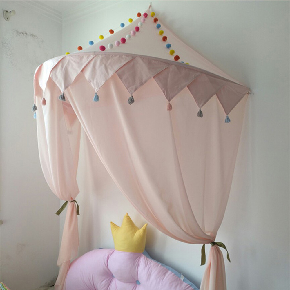 Bambini Tenda Casa Del Bambino Letto A Baldacchino Tende Principessa Playhouse Del Bambino Della Ragazza Culla Baldacchino Netto Letto Cupola Baldacchino Tenda Dei Bambini Decor Bambini tenda del gioco: as picture / 145x70cm