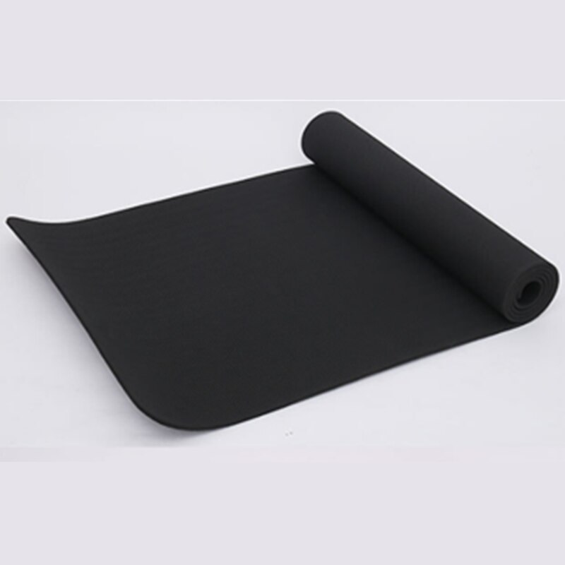 183*61*8Mm Yoga Mat Tpe Pad Voor Fitness Grote Gym Oefening Apparatuur Voor Pilates Trainning Sport accessoires Yoga Mat Tas Paars: Black