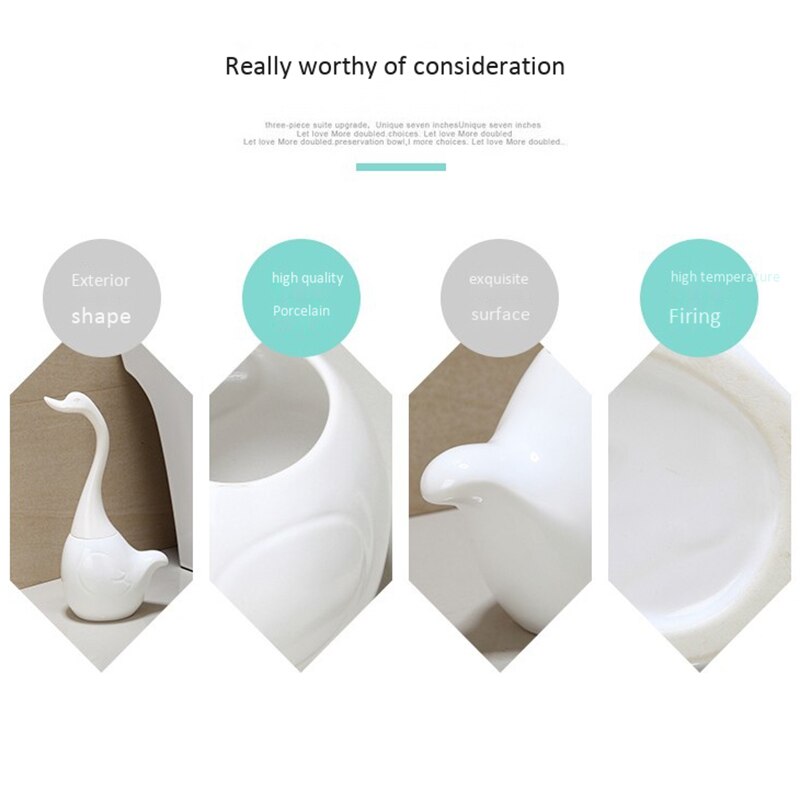 Ceramiczny plastikowy łabędź szczotka robić wc uchwyt kreatywna łazienka śmieszne urządzenia robić oczyszczania gospodarstwa domowego szczotka robić czyszczenia-biała