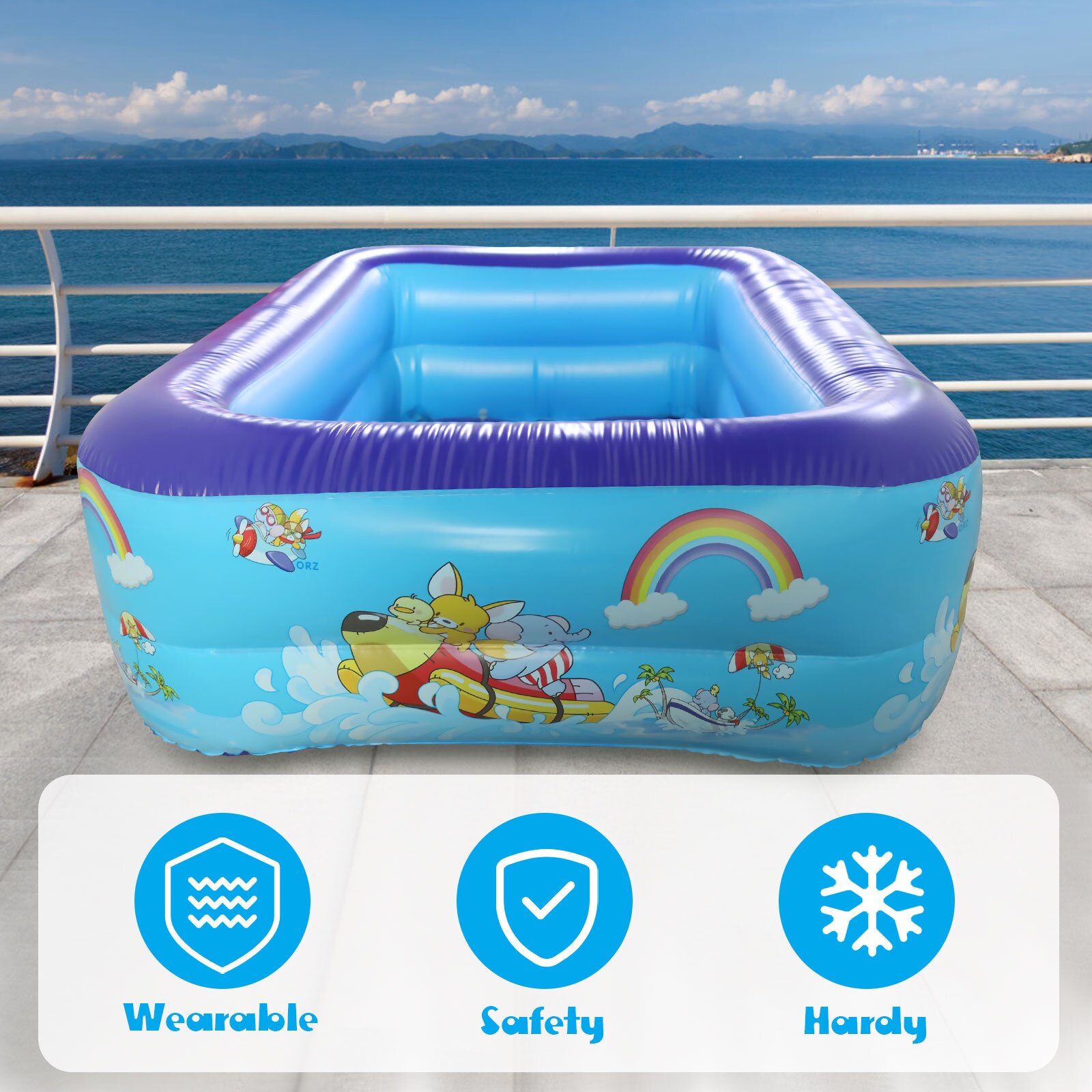 Familie Opblaasbaar Pvc Zwembad Zomer Outdoor Achtertuin Water Speel Centrum Voor Kids Kinderen Thuis Vis Grote Zwembaden