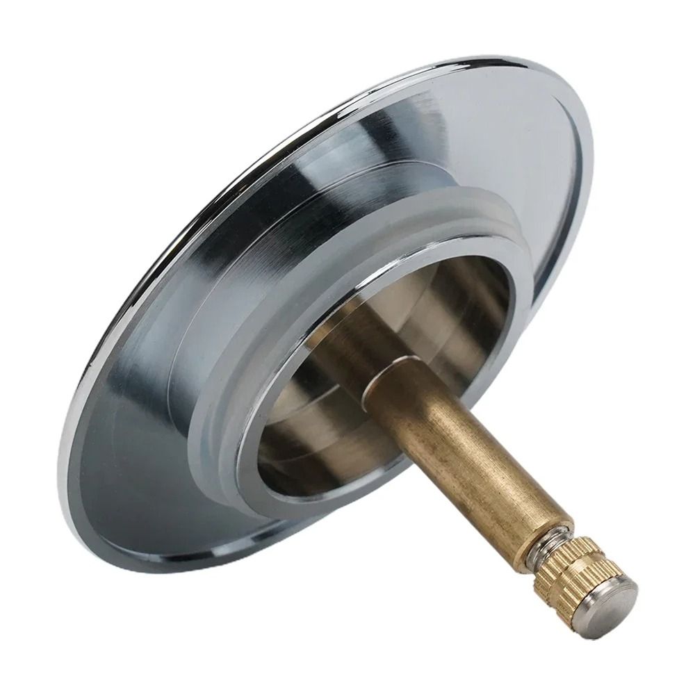 70mm Bathtub Plug Adjustable Bath Stopper Bathroom Tub Drain Filter Brass Pop Up Waste Stopper Strainer Accessory Only Flat Seal
