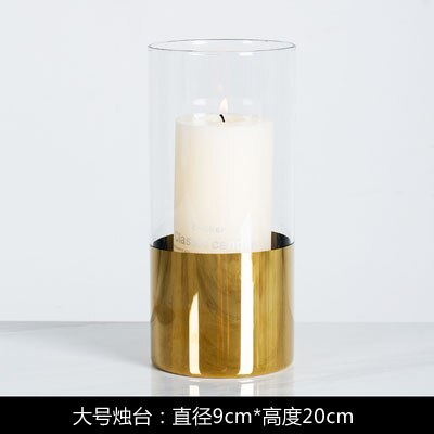 Oro nórdico moderno soportes para Velas de boda vela de jardín de al aire libre Porta Velas hogar Decoración BW50ZT: style3