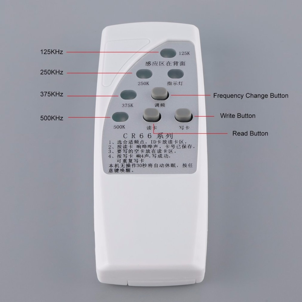 CR66 125/250/375/500KHz RFID ID Card Duplicator Programmer Reader Writer 3 Buttons Copier Duplicator With Light Indicator