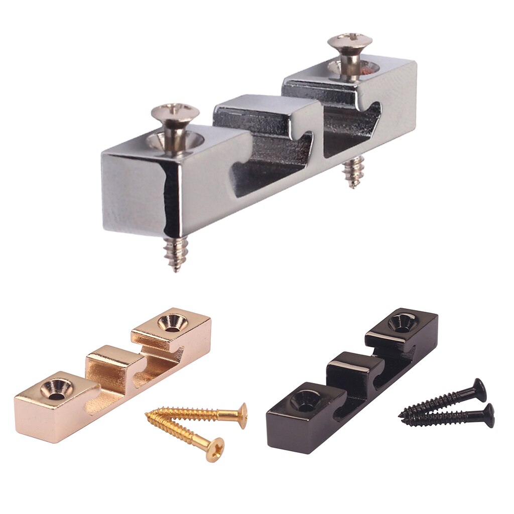 Caja para guitarra de bajo de 3 cuerdas, retenedor de guía de árbol con Tornillo de montaje