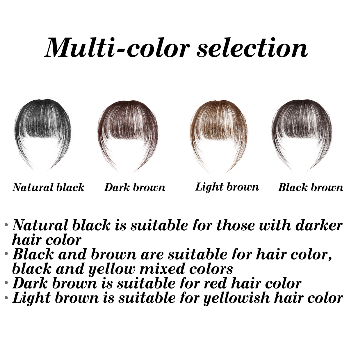 Flequillo de pelo sintético Natural, accesorios para el cabello, extensión de cabello con Clip para la frente para mujer con curvatura Natural de patillas