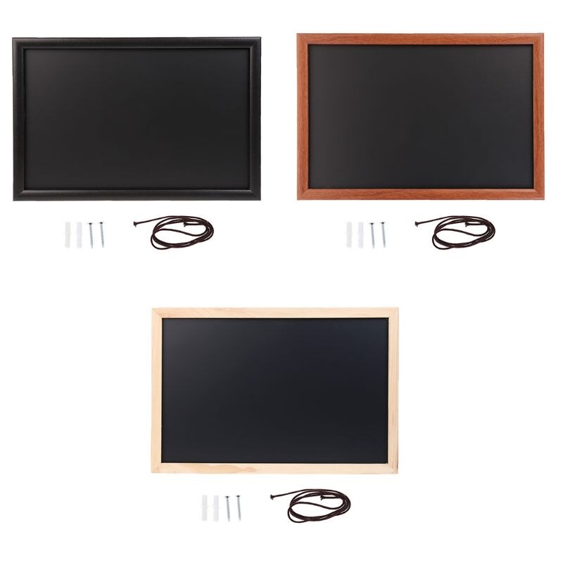 Rectangle Hanging Wooden Message Blackboard Chalkboard Wordpad Advertising Board XX9A