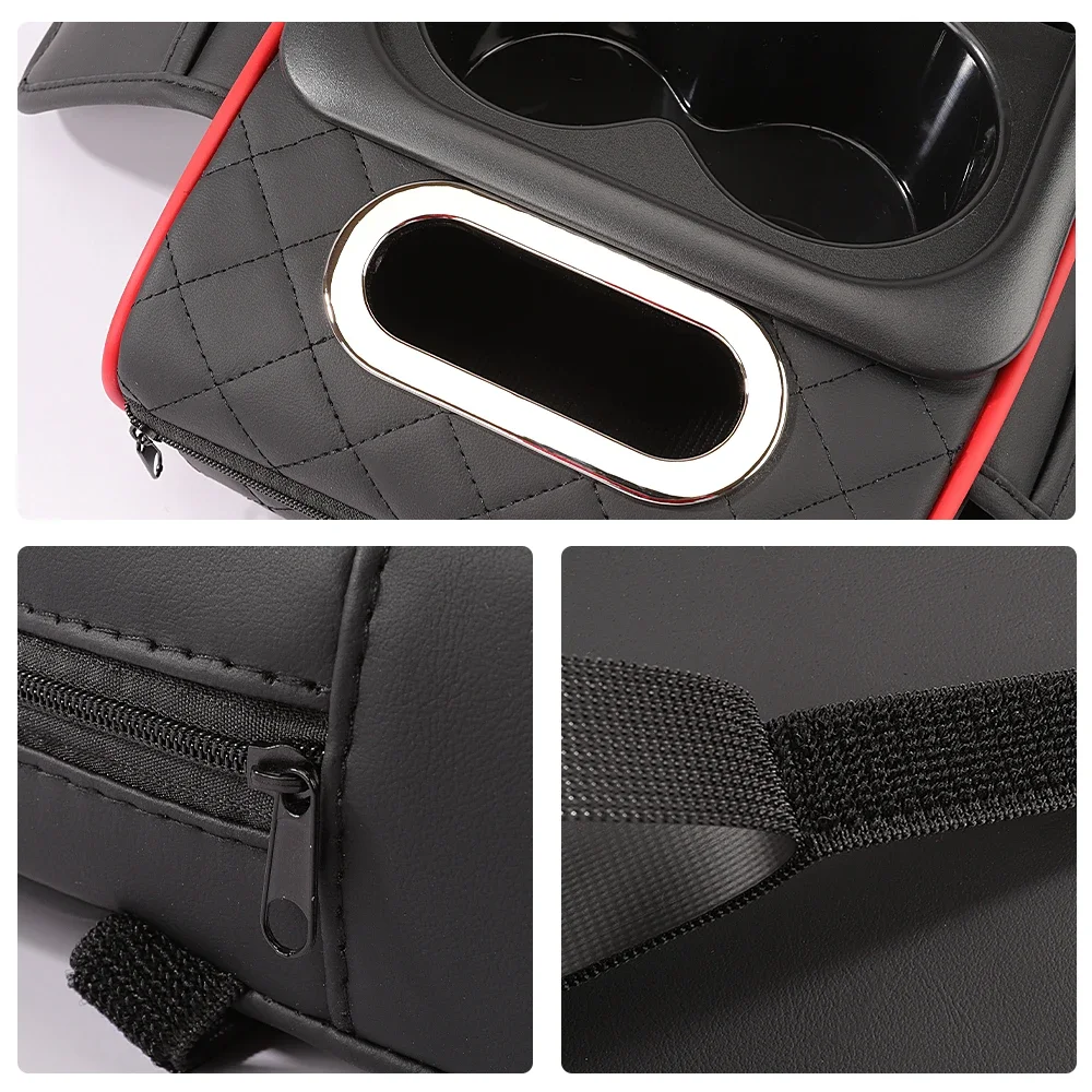 Multifunctional Car armrest pad Center Console Placement/tissue/cup/cell phone/foam armrest universal leather Leather cover