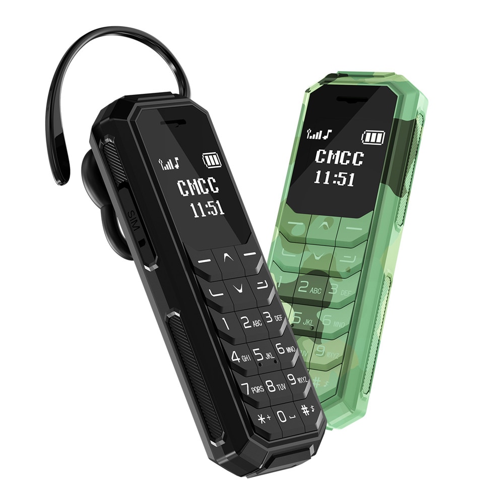 Mini Mobiele Telefoon AEKU KK2 GSM 0.66 ''OLED MTK6261DA Universele Draadloze Hoofdtelefoon Telefoon Dialer Draadloze Oortelefoon PK KK1