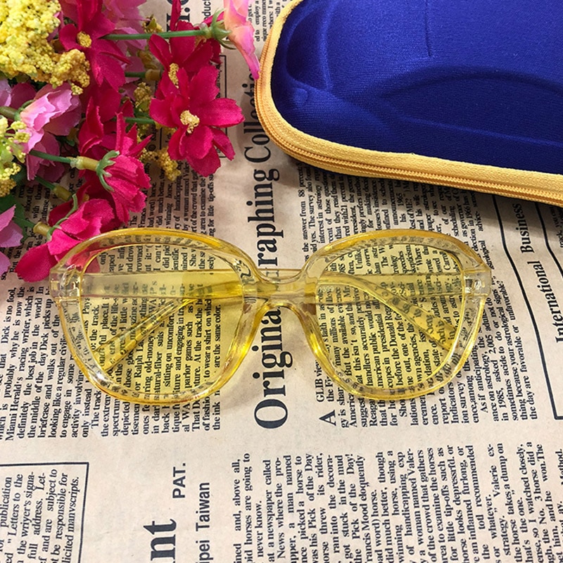 låve solbriller jenter takrenne farge barnesolbriller  uv400 beskyttelsesbriller: Gul