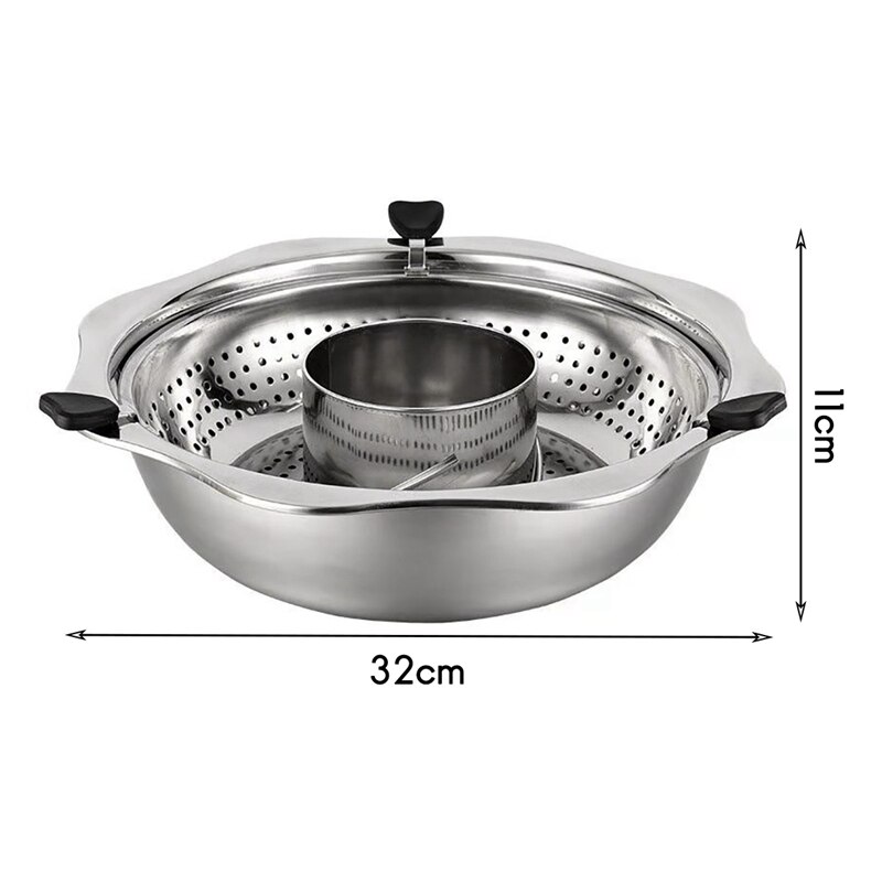 1Pcs Rvs Duurzaam Portable Praktische Pot Rotary Pot Voor Restaurant Home