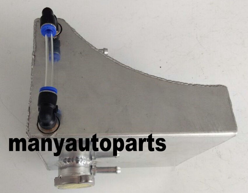 Polished aluminum radiator coolant overflow tank can for Nissan 240SX S13 Silvia