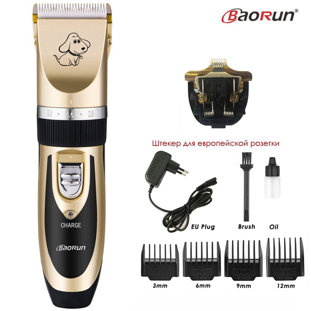 BaoRun P2 Dog Clippers Electric Pet Hair Clipper Shaver Set Haircut Machine Cat Grooming Trimmer Kit For Animals: Add K Blade