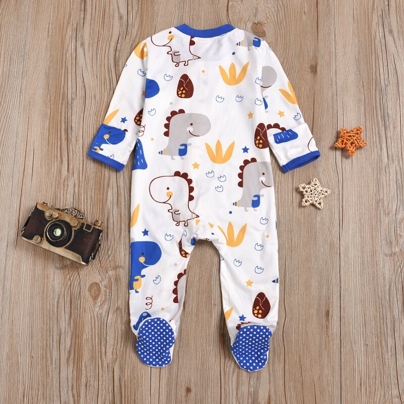 Autumn Spring Baby Girls Boys Jumpsuit Newborn Infant One-pieces Cartoon Printed Kids Baby Winter Jumpsuit Outfit 0-12M