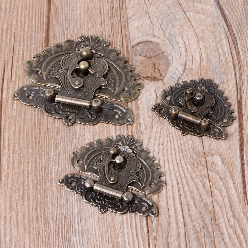 Vintage retrostil dekorativ hasp toggle resväska box lås krok spärr spännen  #0305#