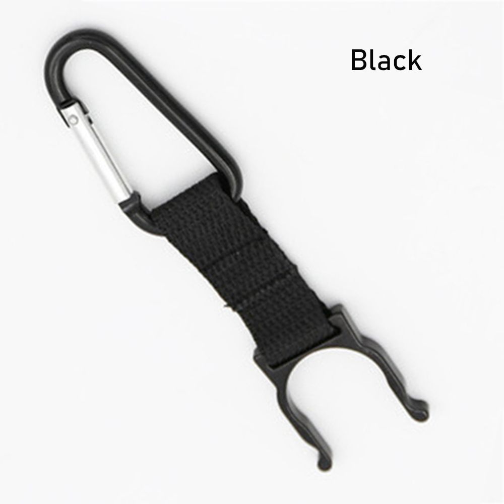 Sports Outdoor Kettle Buckle Carabiner Water Bottle Holder Camping Hiking Aluminum Rubber Buckle Hook: black3