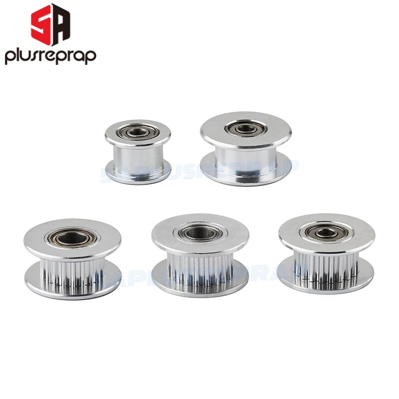 10PCS GT2 Idler Timing Pulley 16-tooth 20-Teeth with 3mm or 5mm Bore with Bearings for 3D Printer Parts Timing Belt 6mm 10mm