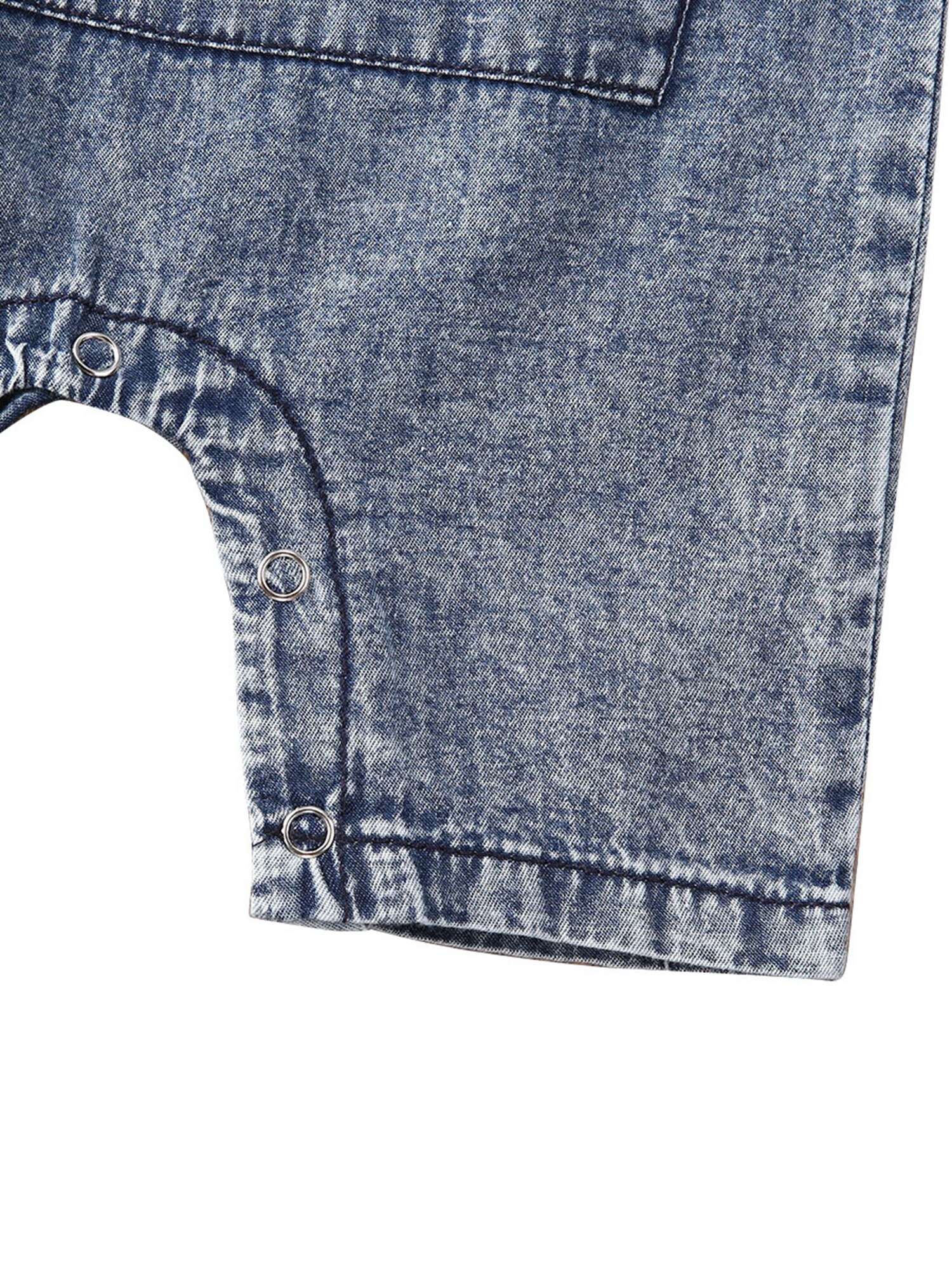 Neue Infant Baby Jungen Denim outfit Shorts Hülsenspielanzug Overall Baumwolle Sommer Kleidung 0-18Months