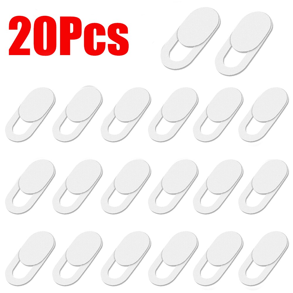 1/5/10/20 Pcs Webcam Cover Laptop Camera Cover Slider Telefoon Antispy Voor Ipad Pc Macbook Tablet Lenzen privacy Sticker: 20Pcs-White