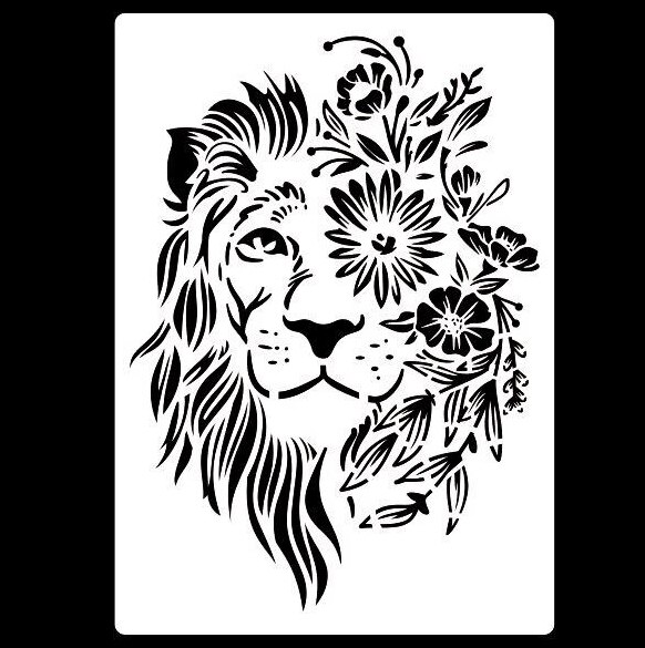 A4 size Stencil for Wall Painting Scrapbooking Stamp Album Decorative Embossing Craft Paper DIY Flower Label Stencils: 711