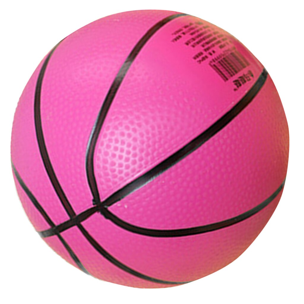Mini oppustelig basketball sport boldlegetøj børn -rose rød
