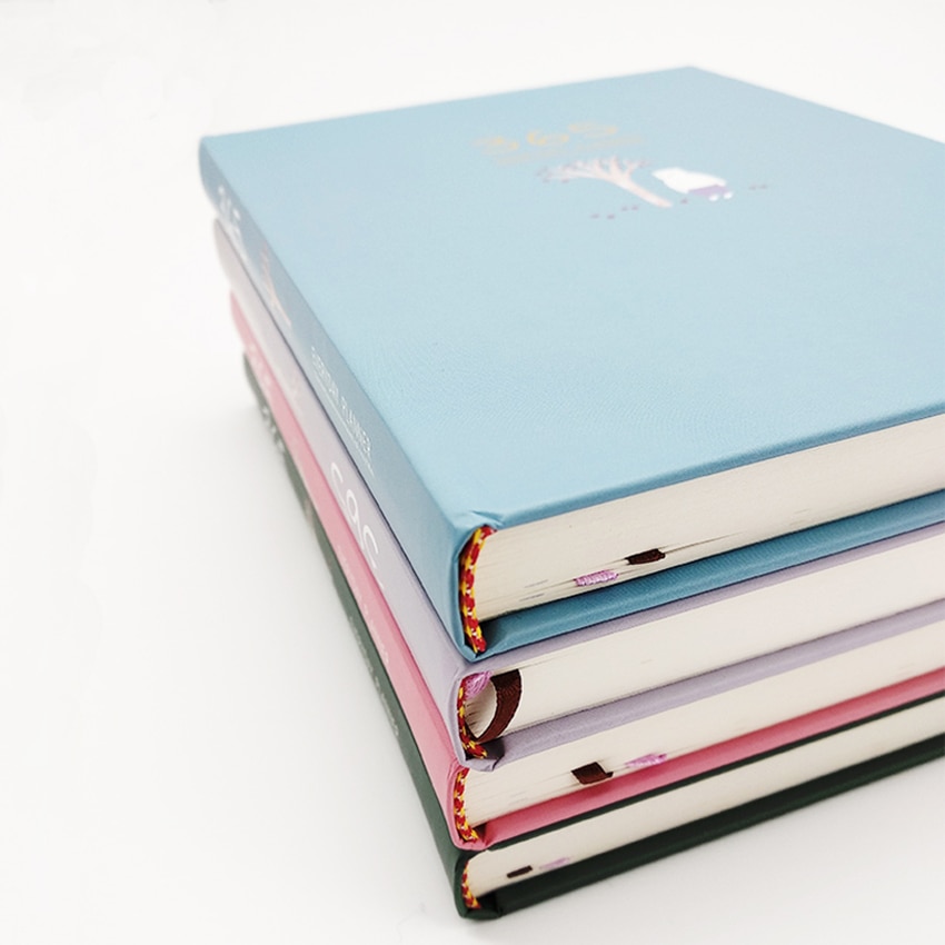 Schedule Notebook 365 Days Planner Weekly Monthly Yearly Plan Book 128 Sheets, 80g Paper PU Hard Cover Student Time Management