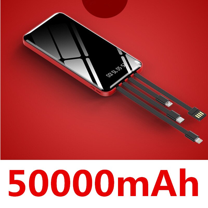 Solar Power Bank kültéri vízálló, nagy kapacitású 50000mAh hordozható