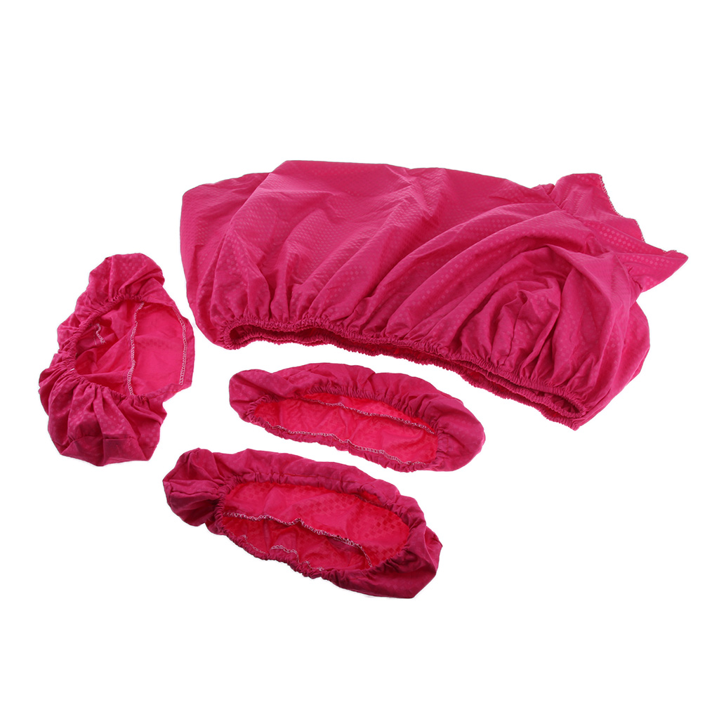Juego de 3 fundas para mesa de masaje lavables, incluye sábanas planas y ajustadas con cubierta de cuna facial y funda de almohadilla de mano, 185cm: Rose Red