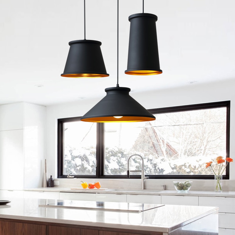 Drie scandinavische kroonluchters restaurantlamp led moderne minimalistische barlamp aluminium industriële wind