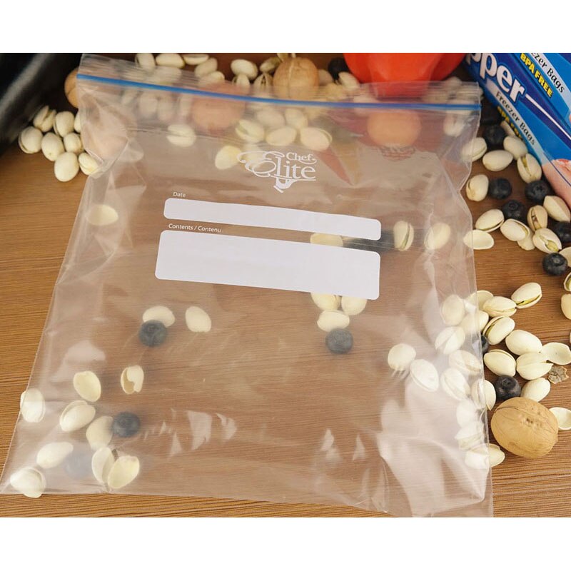 Reusable Fruit Vegetable Fresh Bag Freezing Food Zipper Plastic Bag Travel Snack Preservation Organizer Kitchen Storage Supplies