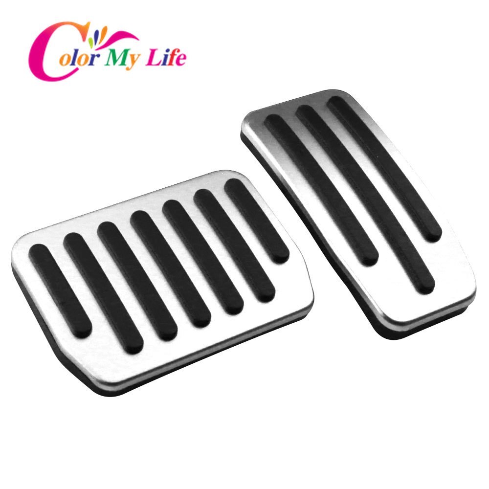 Väri my life auton polkimet sopivat tesla malliin 3 malli 3 osaa kaasujarrupolkimen suojakuori tarvikkeet: Hopeaa ilman lepoa