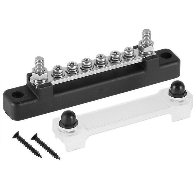M6 12V Klemmenblok Bus Bar 1/4 Inch Stud 150A Elektrische Stroomverdeling Blok Bus Bar voor Vrachtwagen Boot Camper RV Caravan: violet
