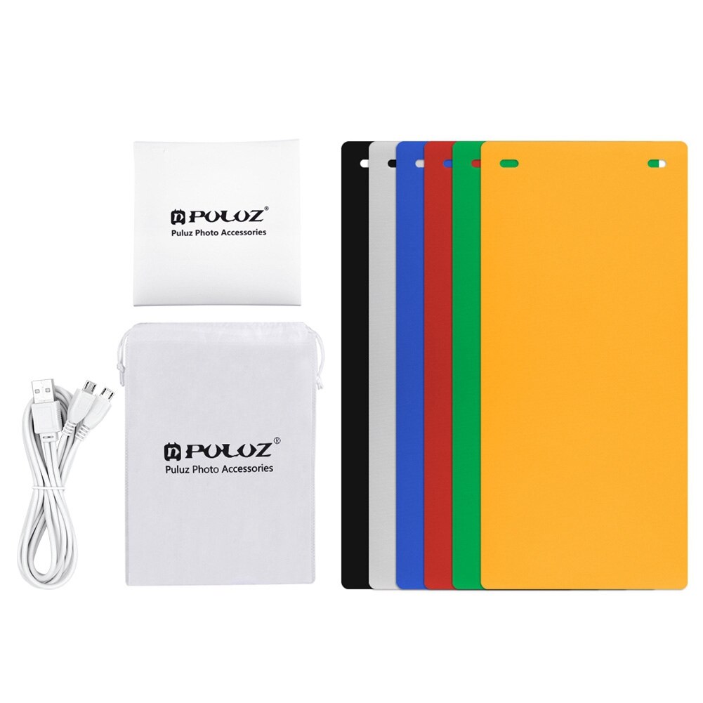 Mini Vouwen Lightbox Fotografie Foto Studio Softbox 2 Panel Led Light Soft Box Foto Achtergrond Kit Light Box Voor Dslr camera