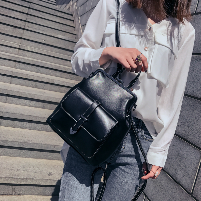 Femmes rétro moraillon sac à dos sacs en cuir PU sac à dos femmes sacs d'école pour adolescents filles de luxe petits sacs à dos