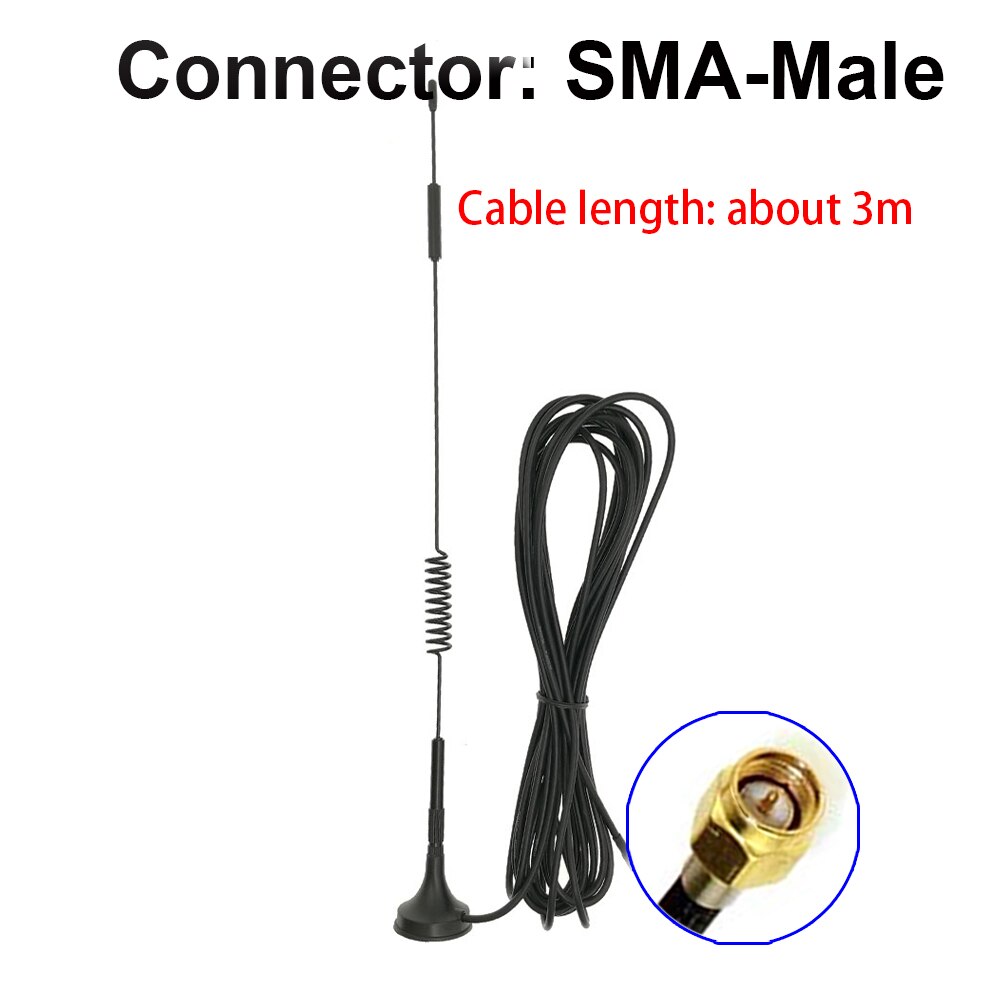 Conector externo TS9/CRC9/SMA, 700-2700 MHz, 12dBi, 2G, 3G, 4G, LTE, módem magnético, antena del enrutador: SMA-Male-3M-cable
