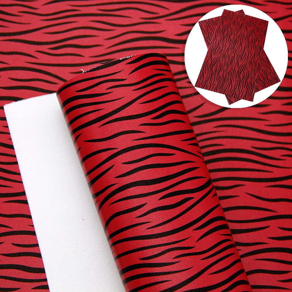 20*33cm motif zèbre tissu vinyle Faux cuir tissu feuille bricolage boucles d'oreilles arcs projets de sac à main, 1Yc8149: 1095062010