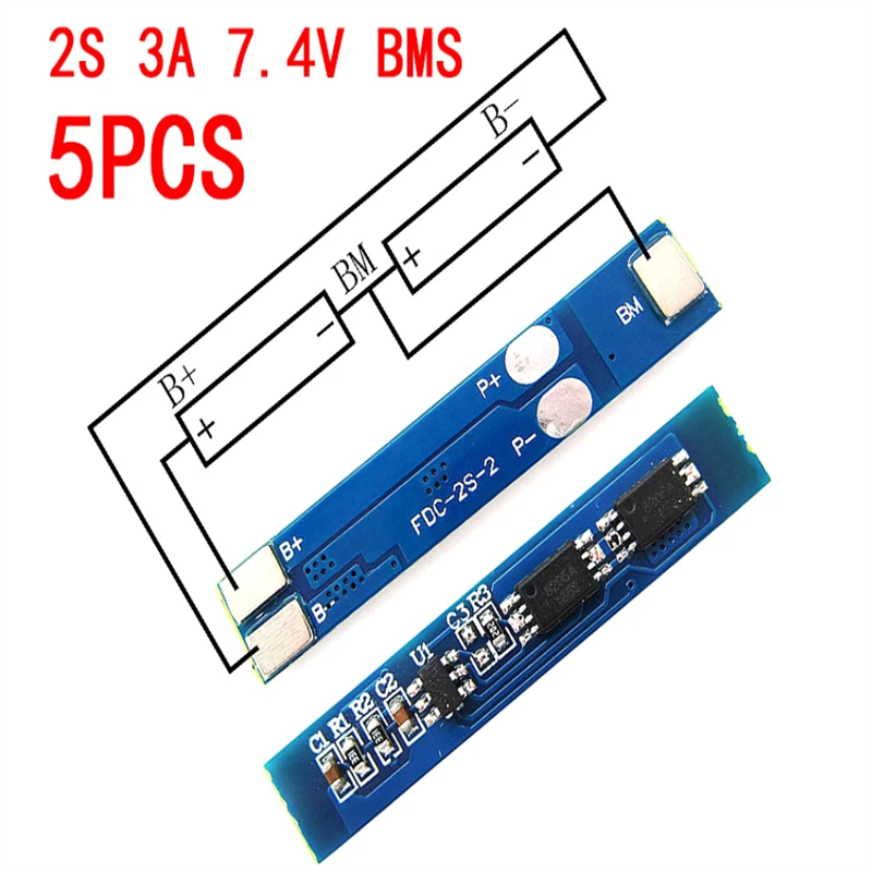 5 sztuk 2S 3A litowo-jonowa bateria litowa 7.4v 8.4V 18650 ładowarka płyta ochronna bms pcm dla akumulatora litowo-jonowego lipo