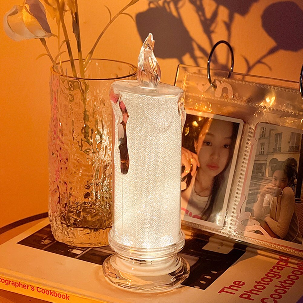 Photo studio flameless led light simulation candle electronic lamp photo backdrop props party lights home decoration