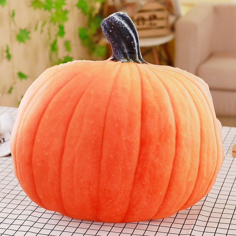 Creatieve Simulatie Voedsel Kussen Kip Klauw Bamboe Schieten Granaatappel Pompoen Grote Kussen Pluche Speelgoed Voor Kinderen: Pumpkin