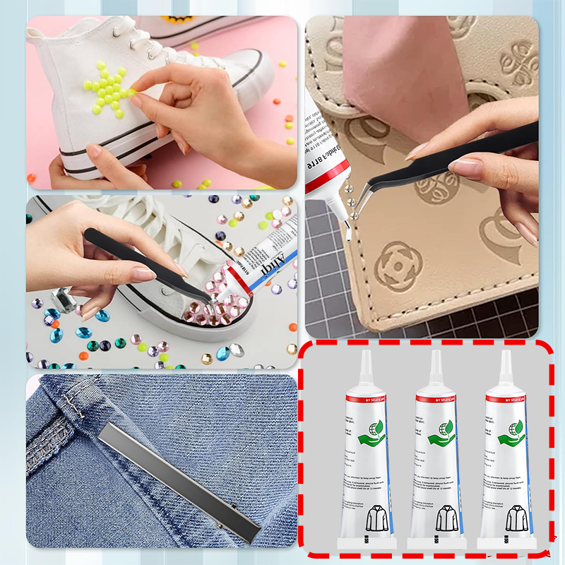 15/60 ml Stoffkleber, schnell trocknender Stoffflickenkleber, vielseitiger Stoffreparaturnahtkleber, wasserfestes Mittel für Kleidung und Textilien