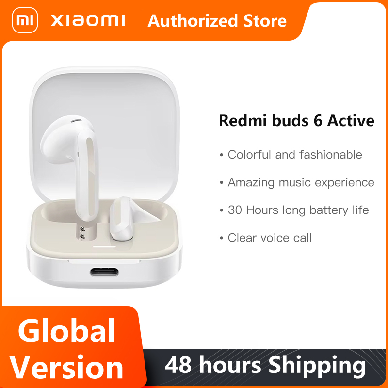 Versión Global Xiaomi Redmi Buds 6 auriculares activos TWS auriculares BT 5,4 30h batería de larga duración auriculares inalámbricos resistentes al ruido