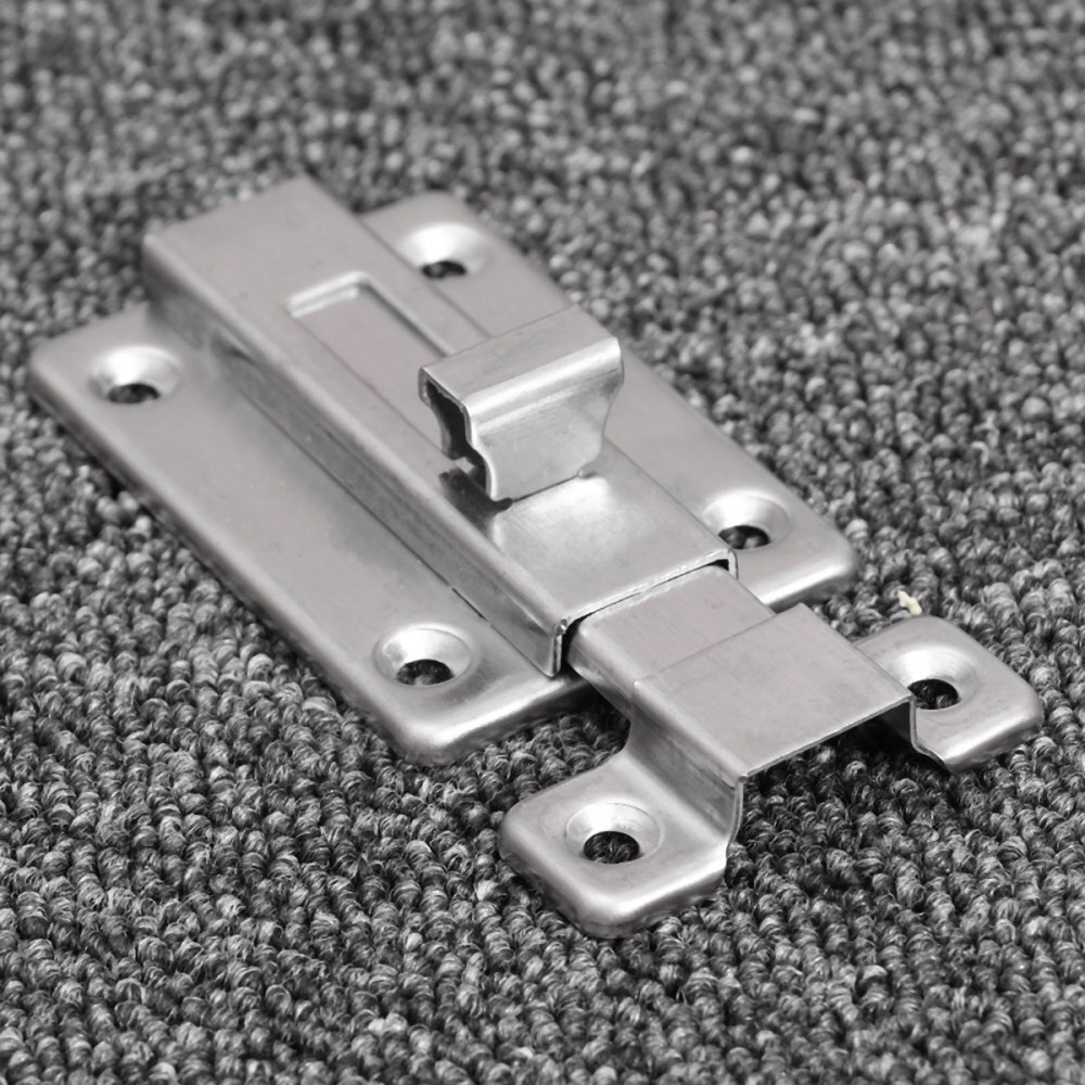 3pcs 3 Inch Stainless Steel Door Bolts Latch Sliding Door Lock Slide Bolts Hasp Staple Gate Safety Lock for Internal Doors (Silv