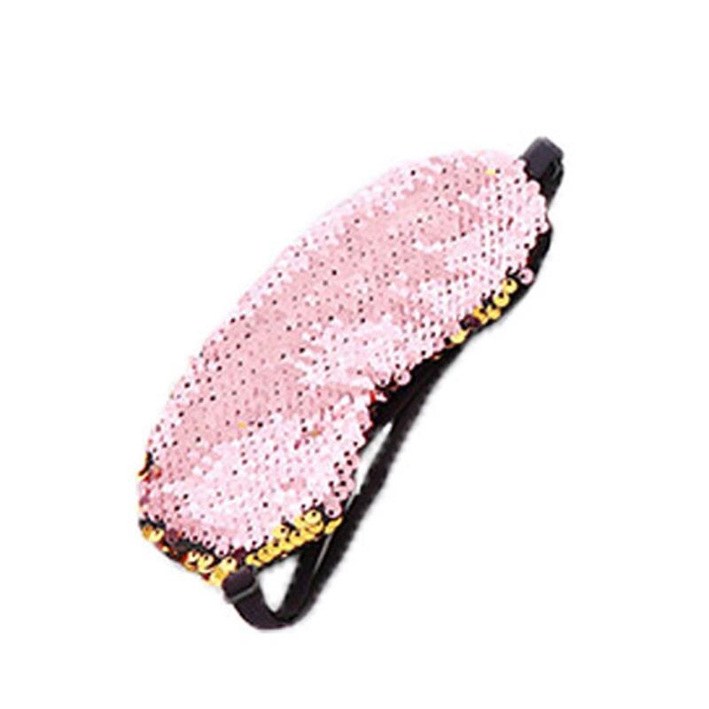 Paillettes masque de couchage réglable paillettes sirène réversible magique Sequin masque pour les yeux masque de fête faveurs de fête pour la fête à la maison: Pink
