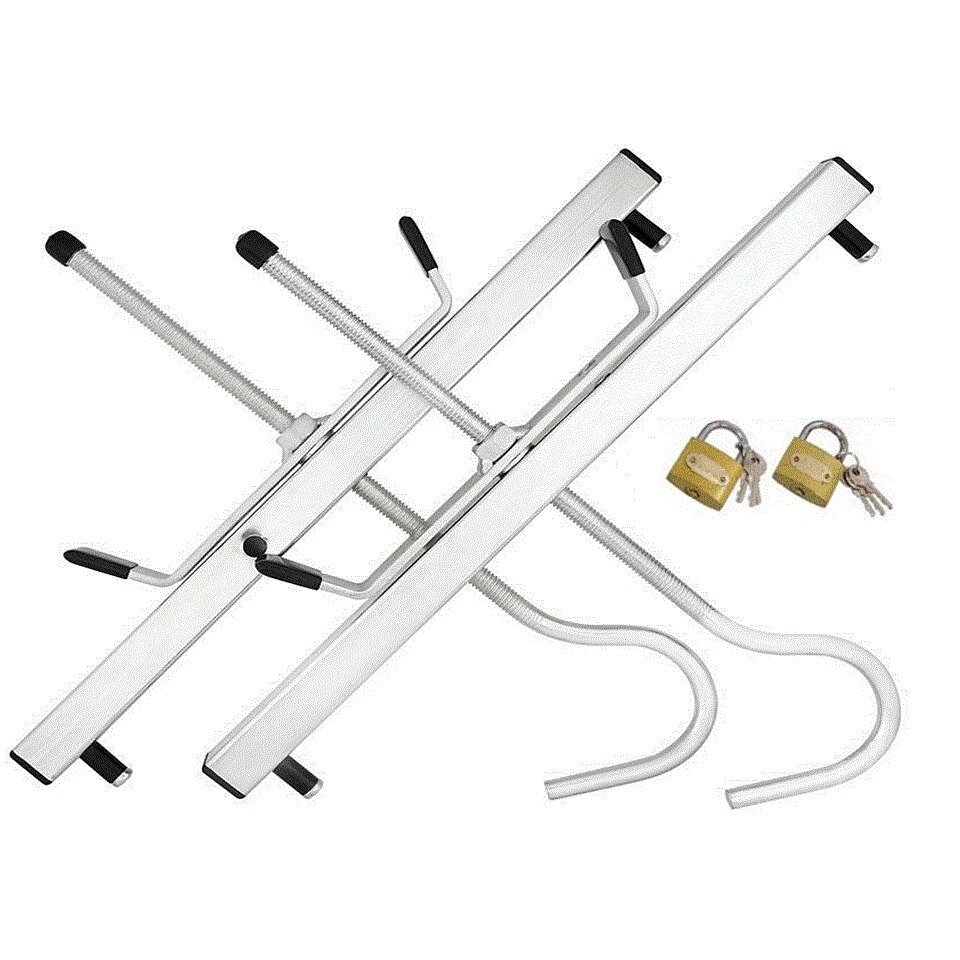 1 set (2 pcs) Universal Ladder Roof Rack Clamp Lockable Free Lock Ladder Safety