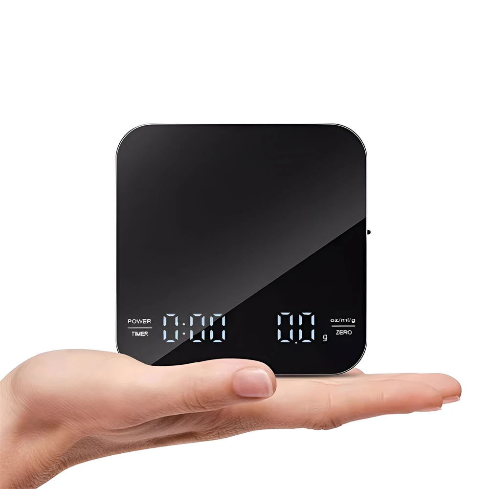 Usb-laddningsbar digital display för hemmakök med tidtagning, kaffevåg med 3kg/0.1g touchknappar, elektronisk bagerivåg