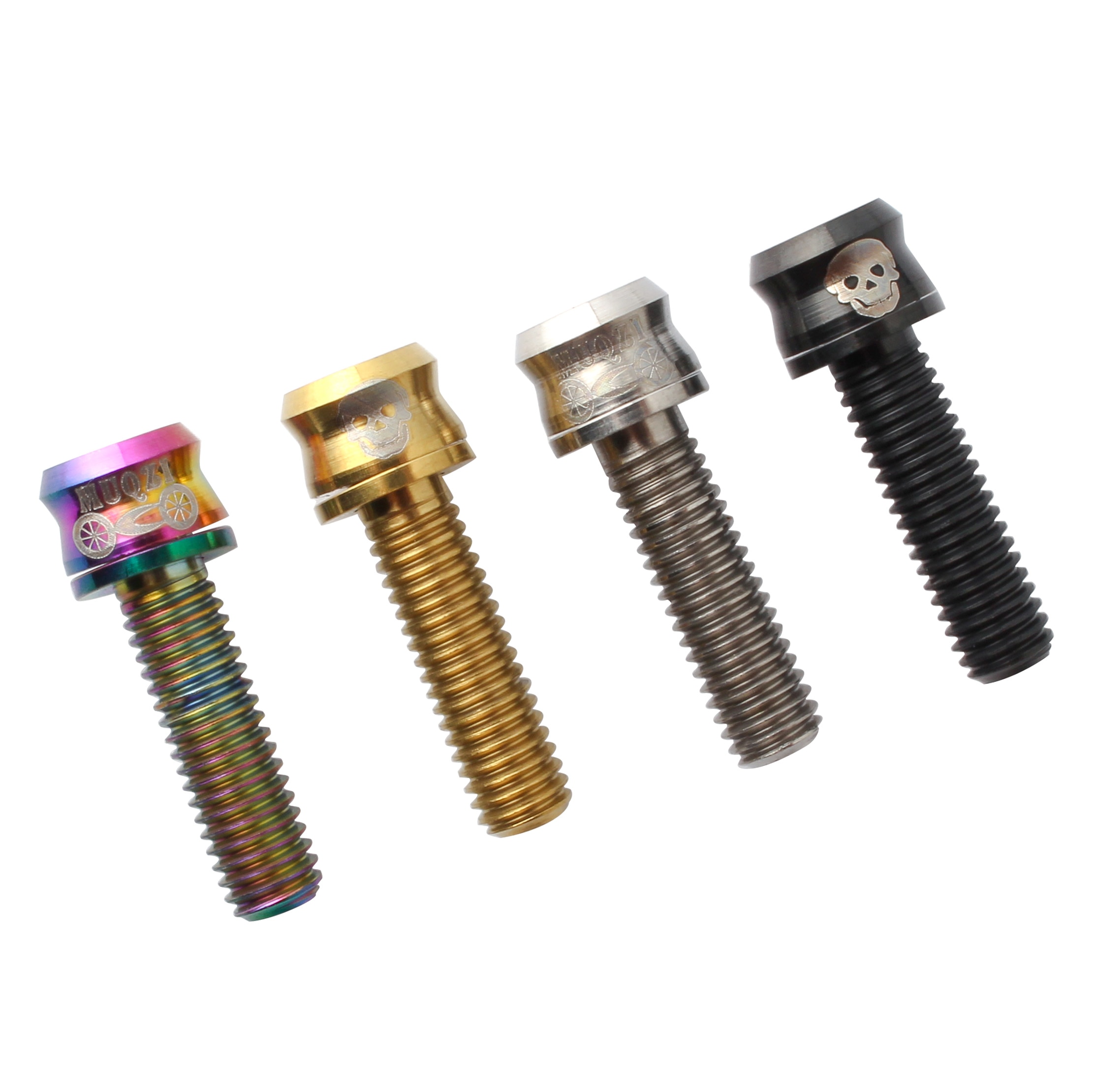 MUQZI Cykel Styr Møtrikker - M5x15/17/19mm Titanium Legering - 4 stk - MTB Racercykel