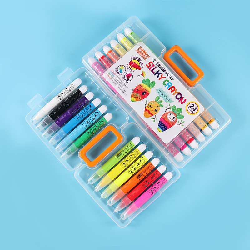 Silky Crayon Hello for drawing painting rotating smooth pencils set washable pastel for kids painters artists