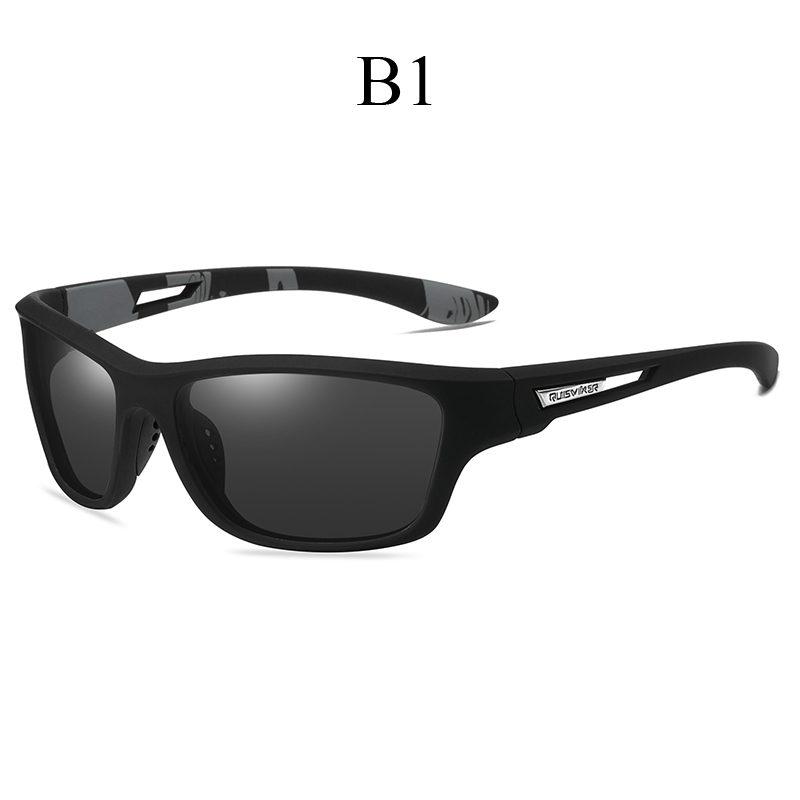 QUISVIKER occhiali da sole polarizzati nuovissimi da pesca Sport all&#39;aria aperta occhiali da sole uomo donna occhiali da ciclismo UV400 occhiali da guida per escursionismo: B1